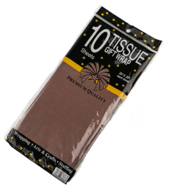 Бумага упаковочная тишью Коричневая, 10 листов (лист 55х60 см)