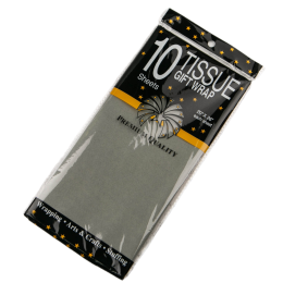 Бумага упаковочная тишью Серая, 10 листов (лист 55х60 см)