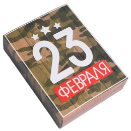 Коробка для сладостей «23 февраля» (20×15×5 см)