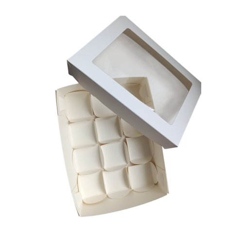 Коробка складная для моти на 12 ячеек (18 х 23 х 6 см) идеальное решение для кондитеров