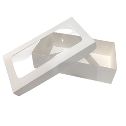 Коробка с вклеенным окном Белая (11х21х5,5 см)