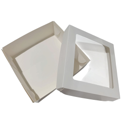 Коробка складная с окном белая, 20 х 20 х 7 см