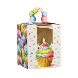 Коробка сборная «С днём рождения» 9 х 11 х 9 см 