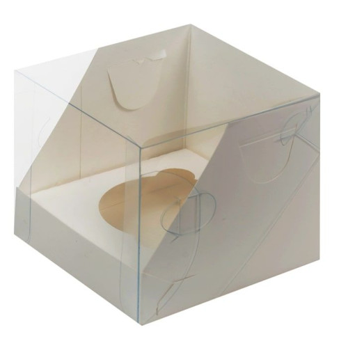 Коробка для маффина с пластиковой крышкой – идеальное решение для кондитеров