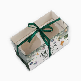 Коробка для капкейка «Новогодние истории», 16 х 8 х 10 см