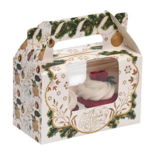 Коробочка для кексов «Шары» (16х8х10 см)