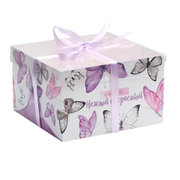 Коробка для капкейка «Самой нежной и красивой», 16 х 16 х 10 см