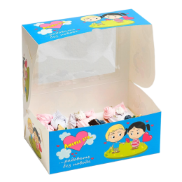 Упаковка на 6 капкейков с окном голубая «Любовь это…» (25х17х10 см)