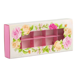 Коробка складная под 10 конфет "Самой прекрасной", 9,8 х 22 х 3,5 см