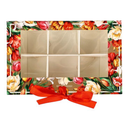 Коробка под 6 конфет с ячейками  «Самой прекрасной» 14,8 х 9,5 х 3,5 см