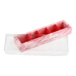 Коробка под 5 конфет с ячейками «Подарок для тебя», 6 х 23 х 3 см 