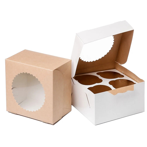 Упаковка для 4 капкейков – идеальный выбор для кондитеров