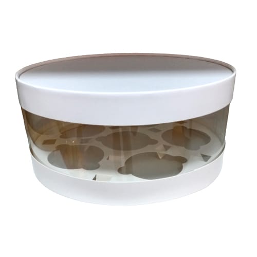 Тубус для капкейков на 6 ячеек белый - идеальное решение для кондитеров