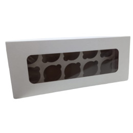 Коробка для капкейков из гофрированного, 10 ячеек