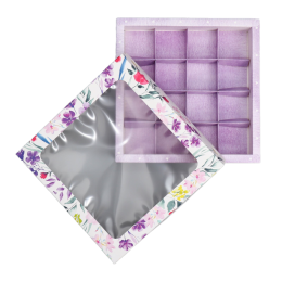 Коробка под 16 конфет «От всего сердца» (18.9х18.9х3.8 см)