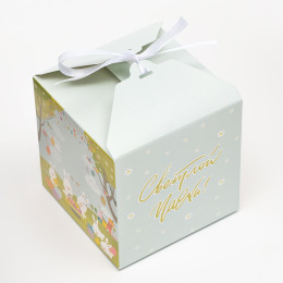 Коробка складная "Светлой пасхи!", 10 х 10 х 10 см