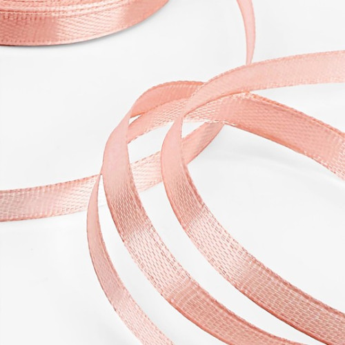 Лента атласная, 6 мм, 23±1 м, цвет розовое золото по отличной цене