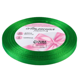 Лента атласная 23 ± 1 м, цвет зелёный №19