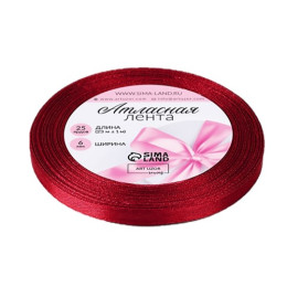 Лента атласная 23±1 м, бордовая №37