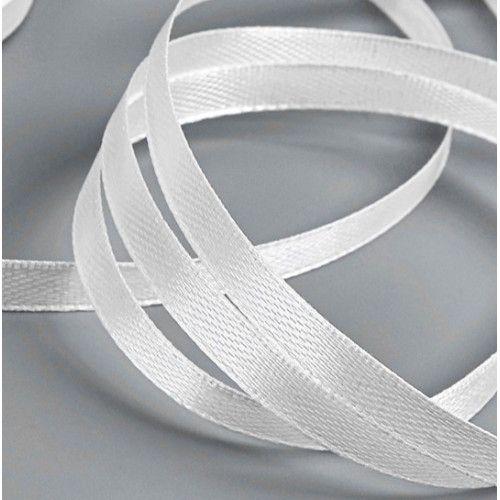 Лента атласная 23 ± 1 м, цвет белый №01