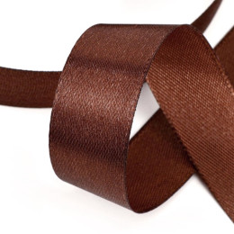 Лента атласная 23±1 мм, тёмно-коричневая № 32