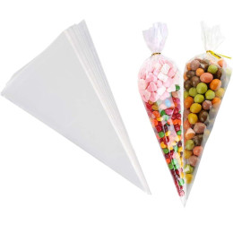Пакет-конус 16х30 см (10 шт) с твист-лентой
