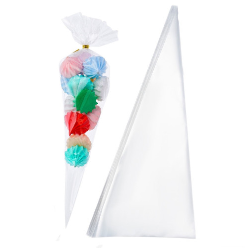 Пакет-конус 18х37 см (10 шт) с твист-лентой по лучшей цене