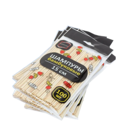 Шампуры бамбуковые 15 см (100 шт)