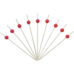 Пика "Красная жемчужина" 12 см, 100 штук