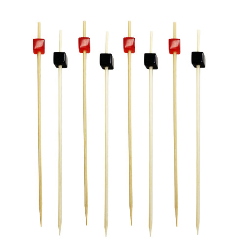 Пика "Кристалл" красные и чёрные 12 см, 100 штук