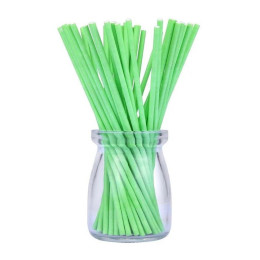 Палочки бумажные для Cake Pops зеленые 15 см (20 шт) 