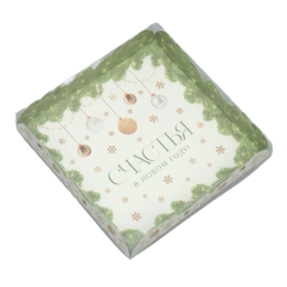 Коробка для кондитерских изделий с PVC крышкой «Счастья в новом году», 18 х 3 см