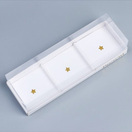 Коробка для для муссовых пирожных «Звезды», 27 х 8.6 х 6.5 см