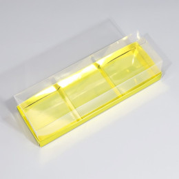 Коробка кондитерская для муссовых пирожных «Золотая», 27×8.6×6.5 см