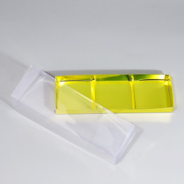 Коробка кондитерская для муссовых пирожных «Золотая», 27×8.6×6.5 см