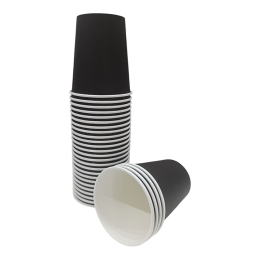 Стакан бумажный одноразовый чёрный, 250 мл