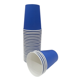 Стакан бумажный одноразовый голубой, 250 мл