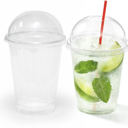 Стакан шейкер Bubble cup 375 мл матовый  купольная крышка