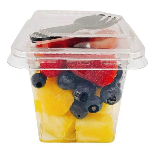 Стакан пластиковый квадратный с крышкой, 200 мл по лучшей цене