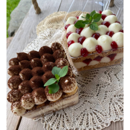 Стакан "Квадрат" 97 х 97 х 50 мм, 350 мл, с крышкой