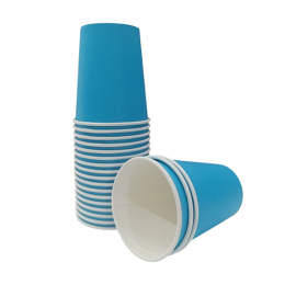 Стакан бумажный одноразовый голубой, 250 мл