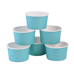 Креманка бумажная 170 мл, цвет голубой