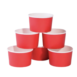 Креманка бумажная 170 мл, цвет красный
