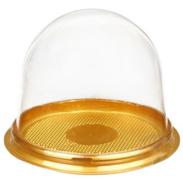 Контейнер пластиковый "Купол", 11 х 8,2 см, золотой