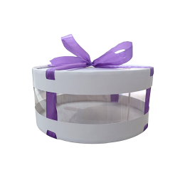 Короб ТУБУС для тортов и пирожных d24 см h10 см, без окна