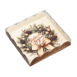 Коробка для печенья "Исполнения желаний", 15 х 15 х 3 см