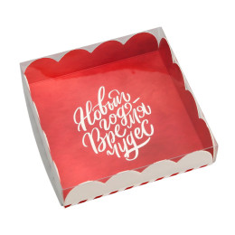 Коробка для печенья "Время чудес", 13 х 13 х 3 см