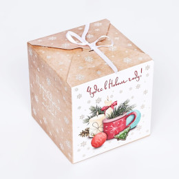 Коробка складная "Чудес в новом году" 14 х 14 х 14 см