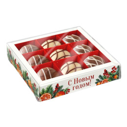 Коробка под 9 конфет с ячейками «Аромат праздника», 14,5 х 14,5 х 3 см