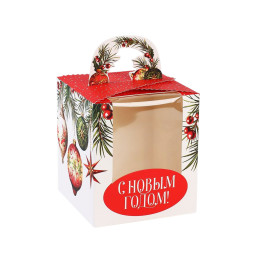 Коробка сборная «Яркие шары» 14 х 16 х 14 см